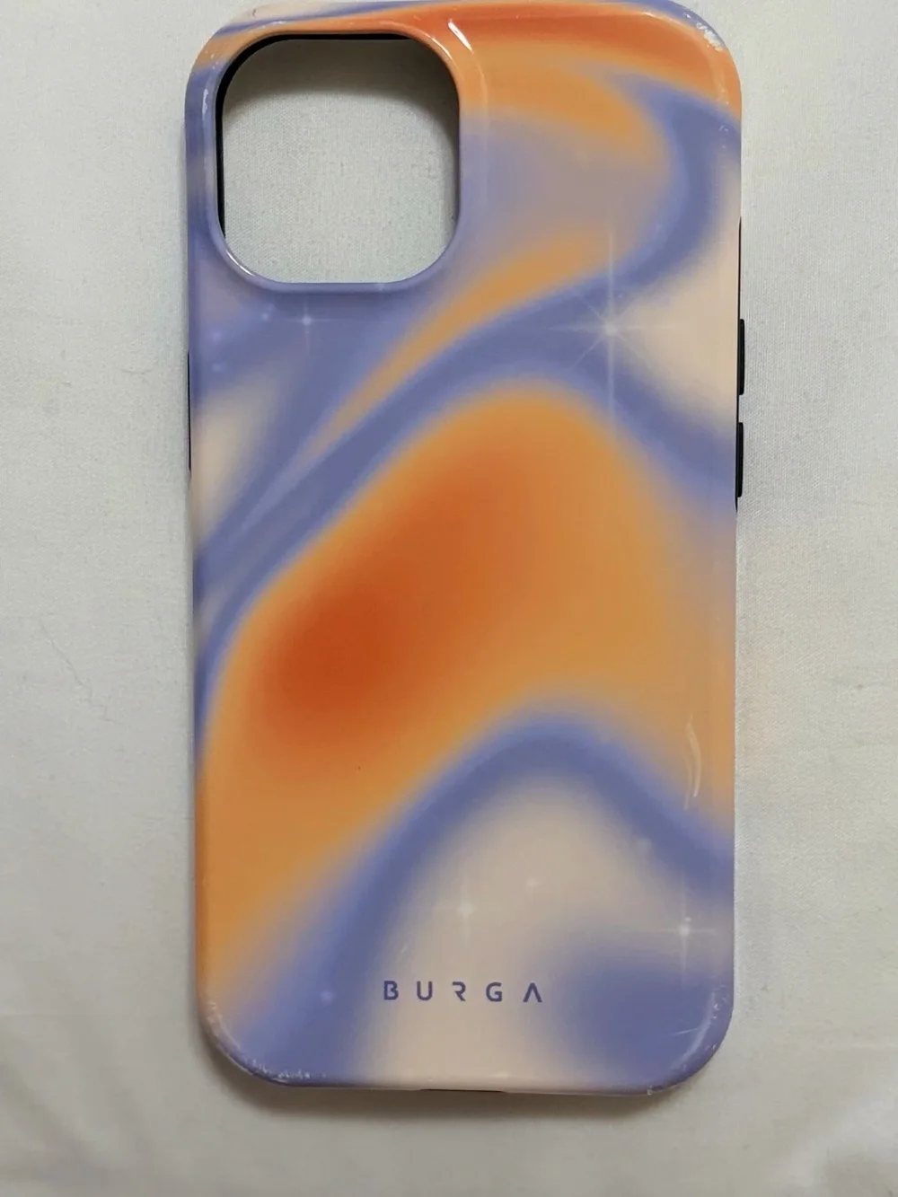 BURGA IPhone 15 Cases - Aura blue/orange & blue swirl/zebra design